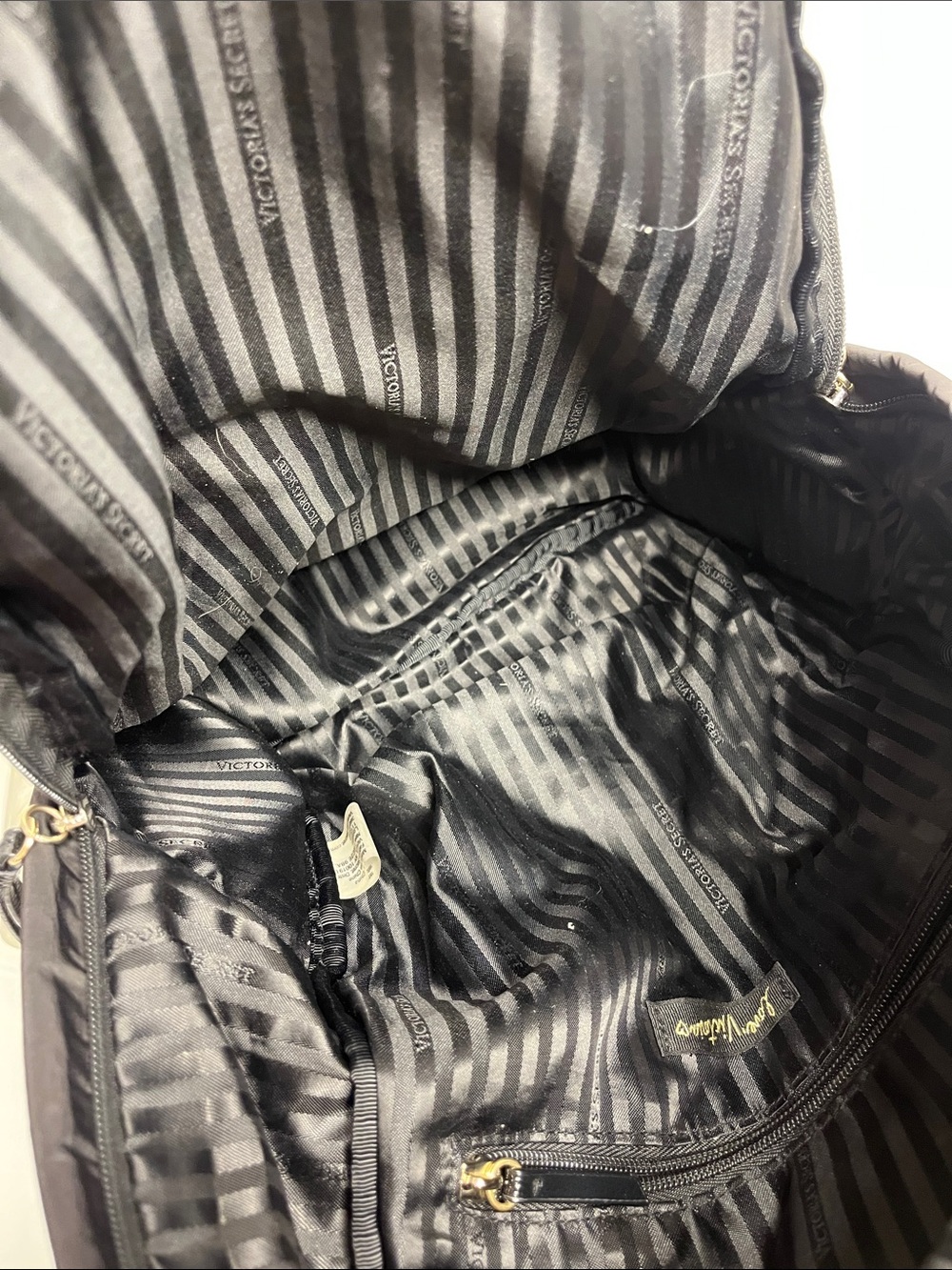 Victoria's Secret Black Sequin Palm Accent Backpack - Picture 4 of 7